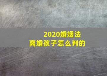 2020婚姻法离婚孩子怎么判的