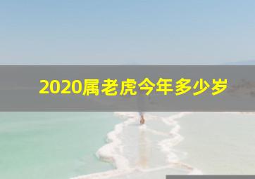 2020属老虎今年多少岁