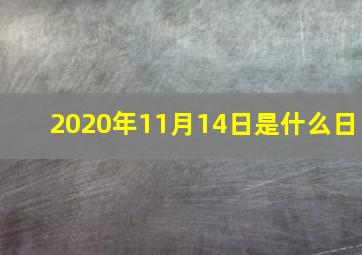 2020年11月14日是什么日