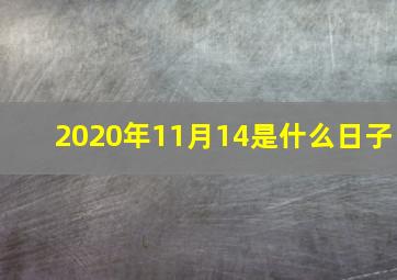 2020年11月14是什么日子