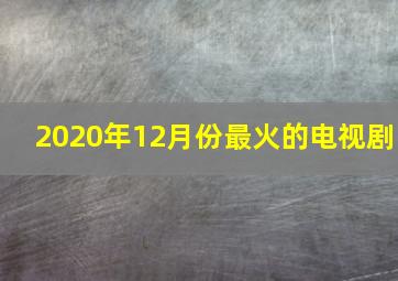 2020年12月份最火的电视剧