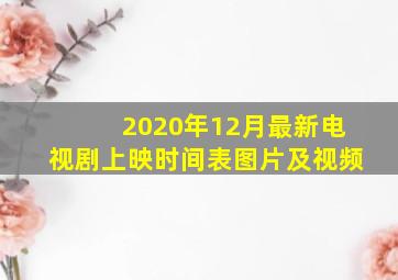 2020年12月最新电视剧上映时间表图片及视频