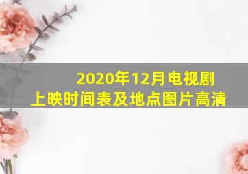 2020年12月电视剧上映时间表及地点图片高清