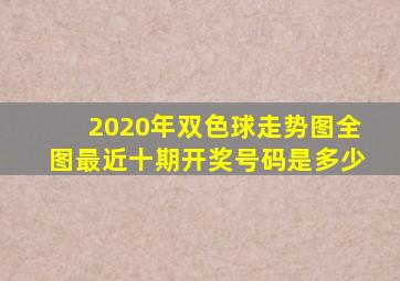 2020年双色球走势图全图最近十期开奖号码是多少