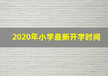 2020年小学最新开学时间