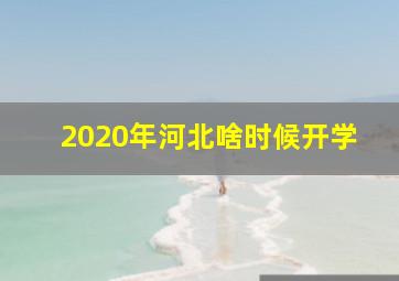 2020年河北啥时候开学