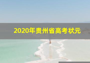 2020年贵州省高考状元