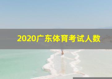 2020广东体育考试人数