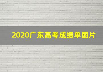 2020广东高考成绩单图片