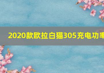 2020款欧拉白猫305充电功率