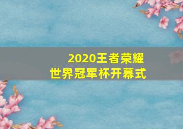 2020王者荣耀世界冠军杯开幕式