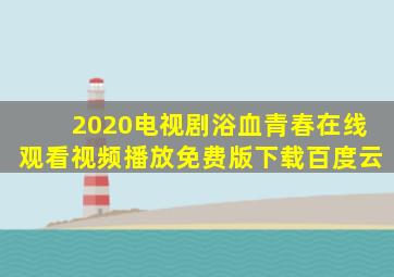 2020电视剧浴血青春在线观看视频播放免费版下载百度云