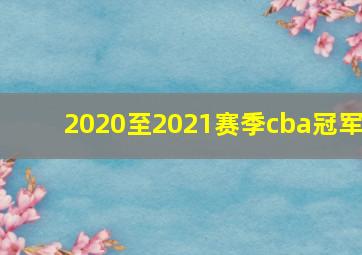 2020至2021赛季cba冠军