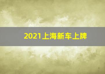 2021上海新车上牌