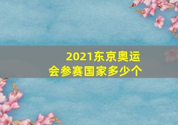 2021东京奥运会参赛国家多少个