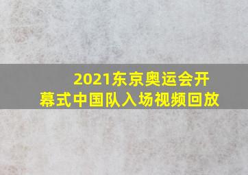 2021东京奥运会开幕式中国队入场视频回放