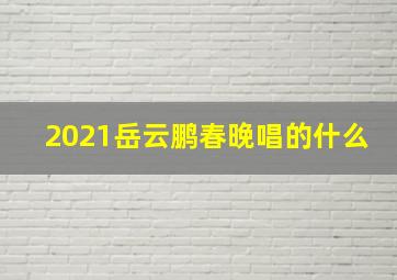 2021岳云鹏春晚唱的什么