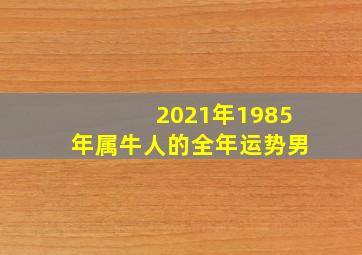 2021年1985年属牛人的全年运势男