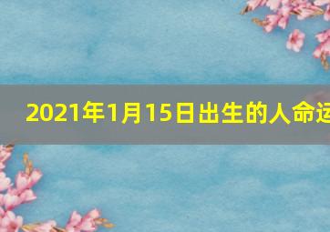 2021年1月15日出生的人命运