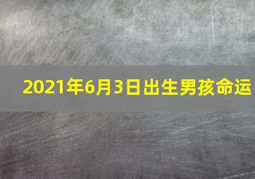 2021年6月3日出生男孩命运