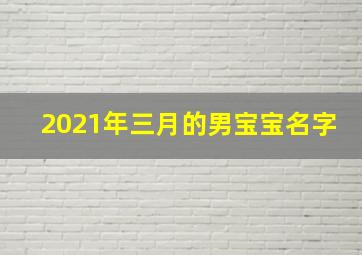 2021年三月的男宝宝名字