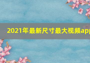 2021年最新尺寸最大视频app