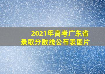 2021年高考广东省录取分数线公布表图片