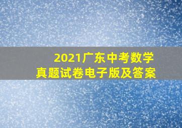 2021广东中考数学真题试卷电子版及答案