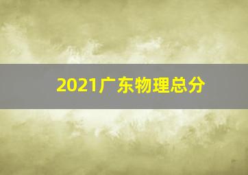 2021广东物理总分