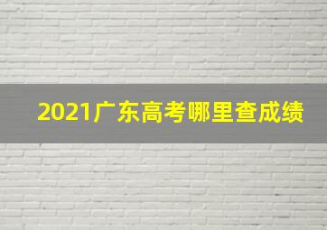 2021广东高考哪里查成绩