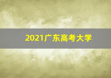 2021广东高考大学