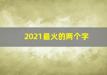 2021最火的两个字