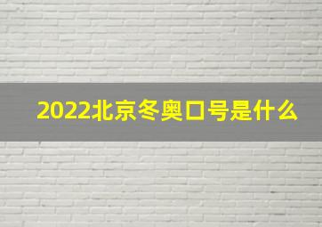 2022北京冬奥口号是什么