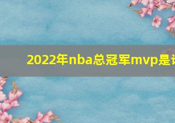 2022年nba总冠军mvp是谁