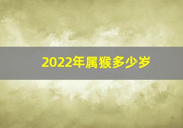 2022年属猴多少岁