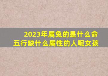 2023年属兔的是什么命五行缺什么属性的人呢女孩