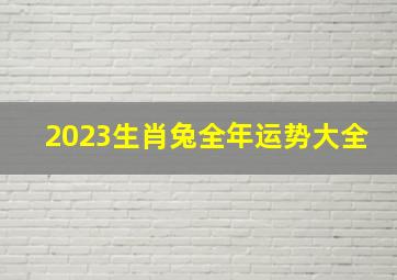 2023生肖兔全年运势大全