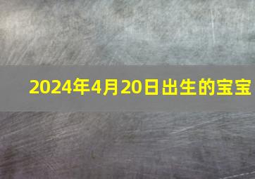 2024年4月20日出生的宝宝