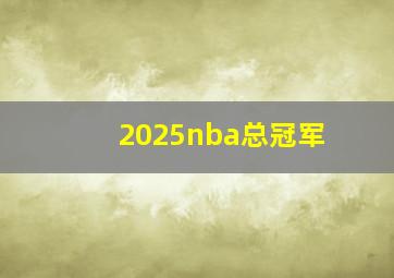 2025nba总冠军