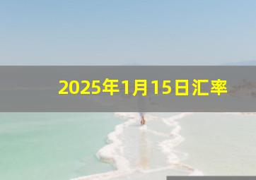 2025年1月15日汇率