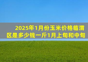 2025年1月份玉米价格临渭区是多少钱一斤1月上旬和中旬