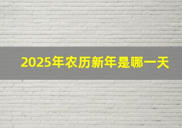 2025年农历新年是哪一天