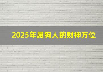 2025年属狗人的财神方位