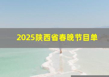 2025陕西省春晚节目单