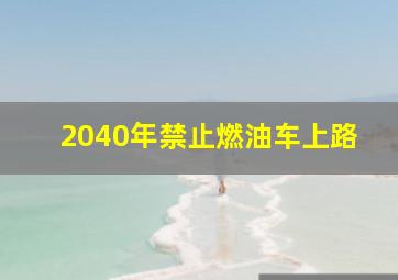 2040年禁止燃油车上路