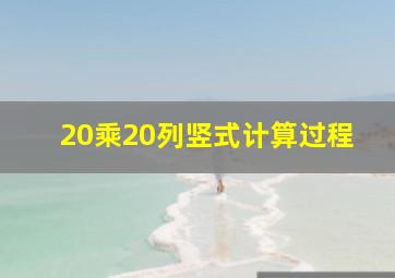 20乘20列竖式计算过程