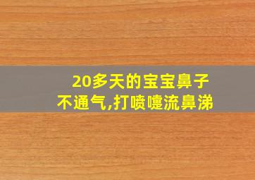 20多天的宝宝鼻子不通气,打喷嚏流鼻涕