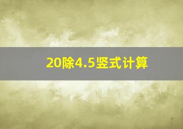 20除4.5竖式计算