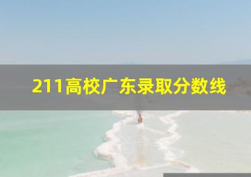 211高校广东录取分数线