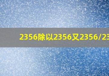 2356除以2356又2356/2357